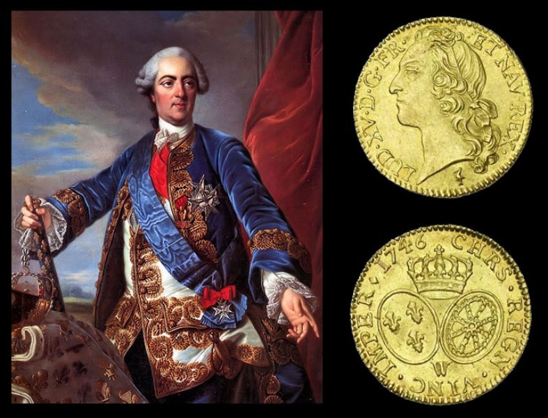 Rachat d'or. Monnaie de colection. Louis XV