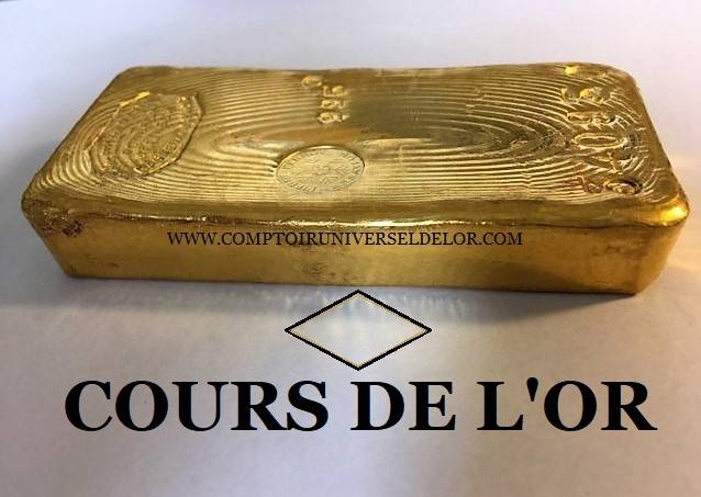  Le prix du lingot d'or en ce moment par le comptoir universel de l'or