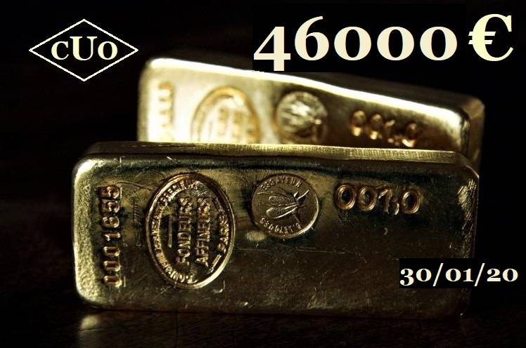 Le lingot d'or a augmenté de ...10000€!