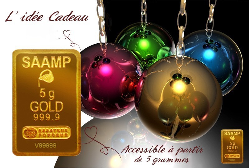 Un cadeau en or? le lingotin en or fin à acheter au comptoir d'or Paris!