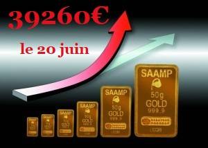 le prix du lingot d'or augmente encore